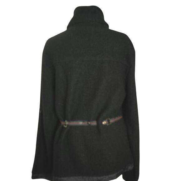 Patrice Breal Wool Short Coat Black Womens Size Medium/Large - Picture 3 of 6